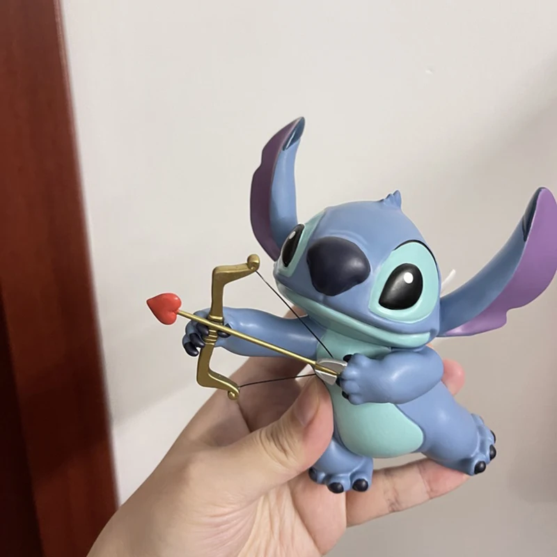 Enesco Disney Genuine Stitch Action Figure Stitch Mengmeng Rabbit Eros Desktop Collection Ornament Toys Girl Surprise Xmas Gifts