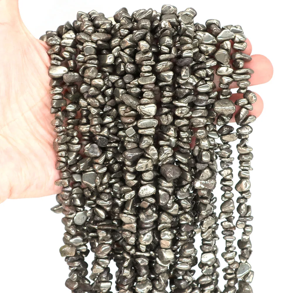Natural Chips Stone Beads 5-8mm Irregular Gemstone Healing Crystal Loose Pyrite Bead for Earring Bracelet Neclace Jewelry Making