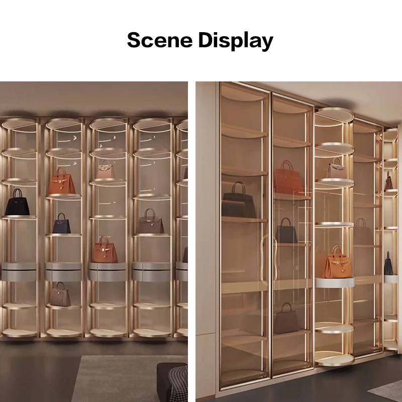 Smart Electric Rotating Handbag Cabinet Hardware Remote Control 180 Degree Cloakroom Storage Display Organizer Connector