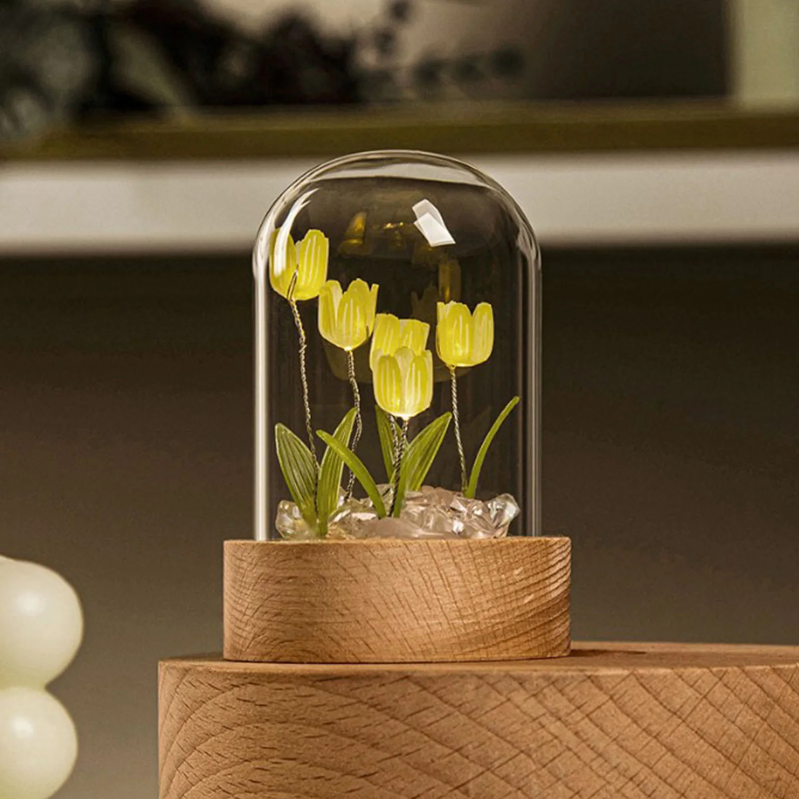 Creative Tulip Night Light Tableside LED Ambient Lights Ornament Home Room Bedside Decorative Lamp