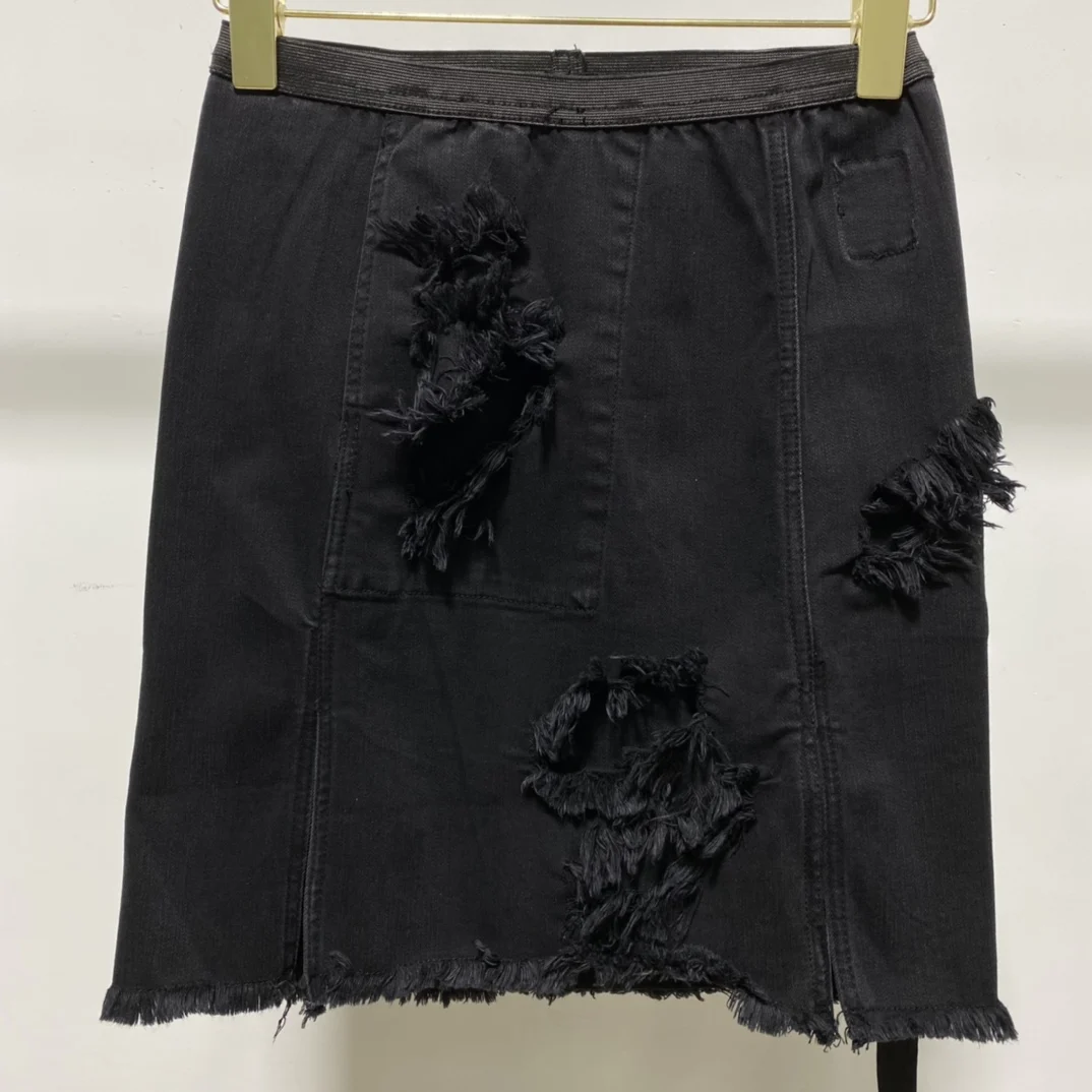 Owen Seak Frauen Casual Rock Sommer Über Knie Mini Gothic High Street Tragen Trompete Meerjungfrau Schwarz Kurzen Rock