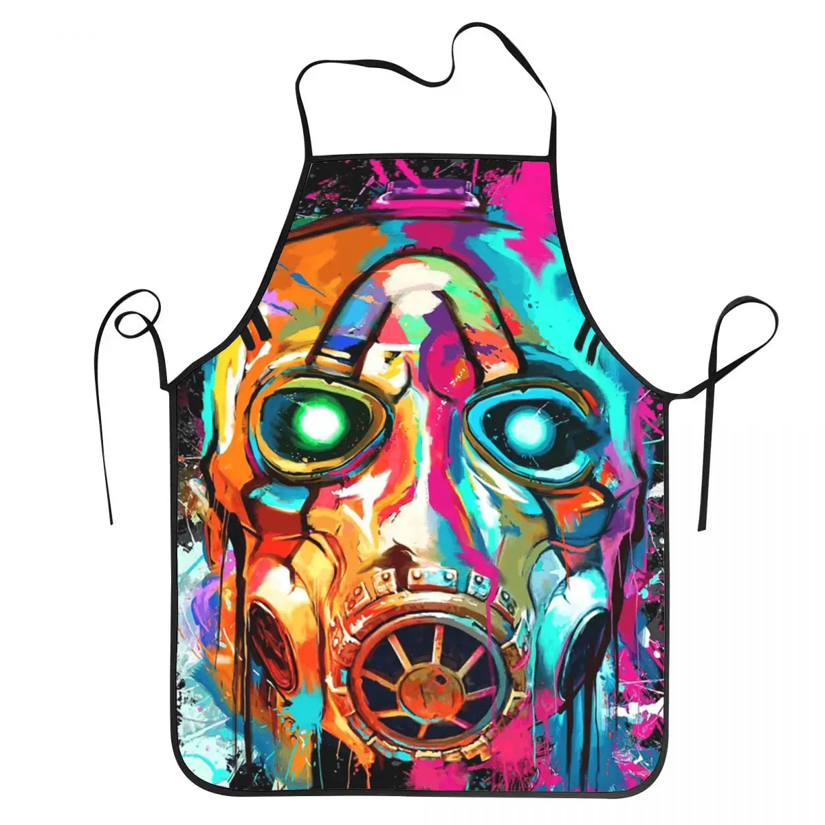 B-Borderlands Shooting Game Gaming Apron Chef Cooking Tablier Waterproof Bib Kitchen Cleaning Pinafore for Women Men Painting