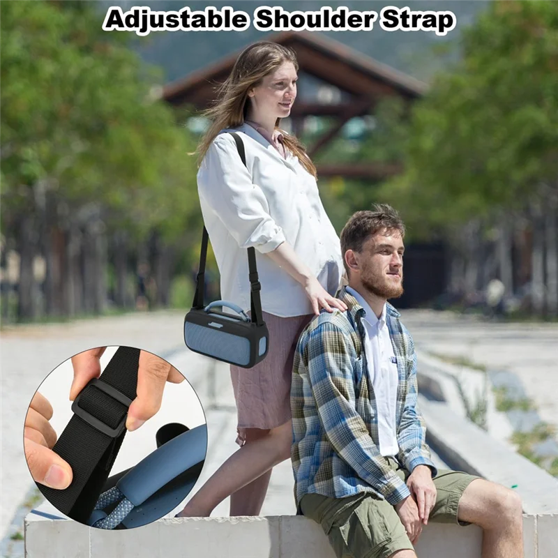 Excellent-Txesign Silicone Case For Bose Soundlink Max Speaker, Travel Carrying Case Protective Cover With Shoulder Strap