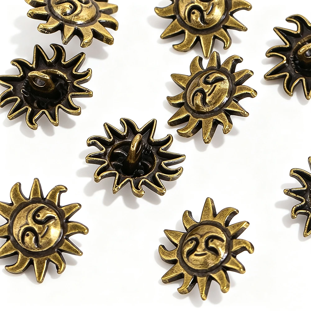 10pcs 금속 천상의 태양 얼굴 버튼 공예용 빈티지 - Button Hole Cutter 리뷰 및 가격