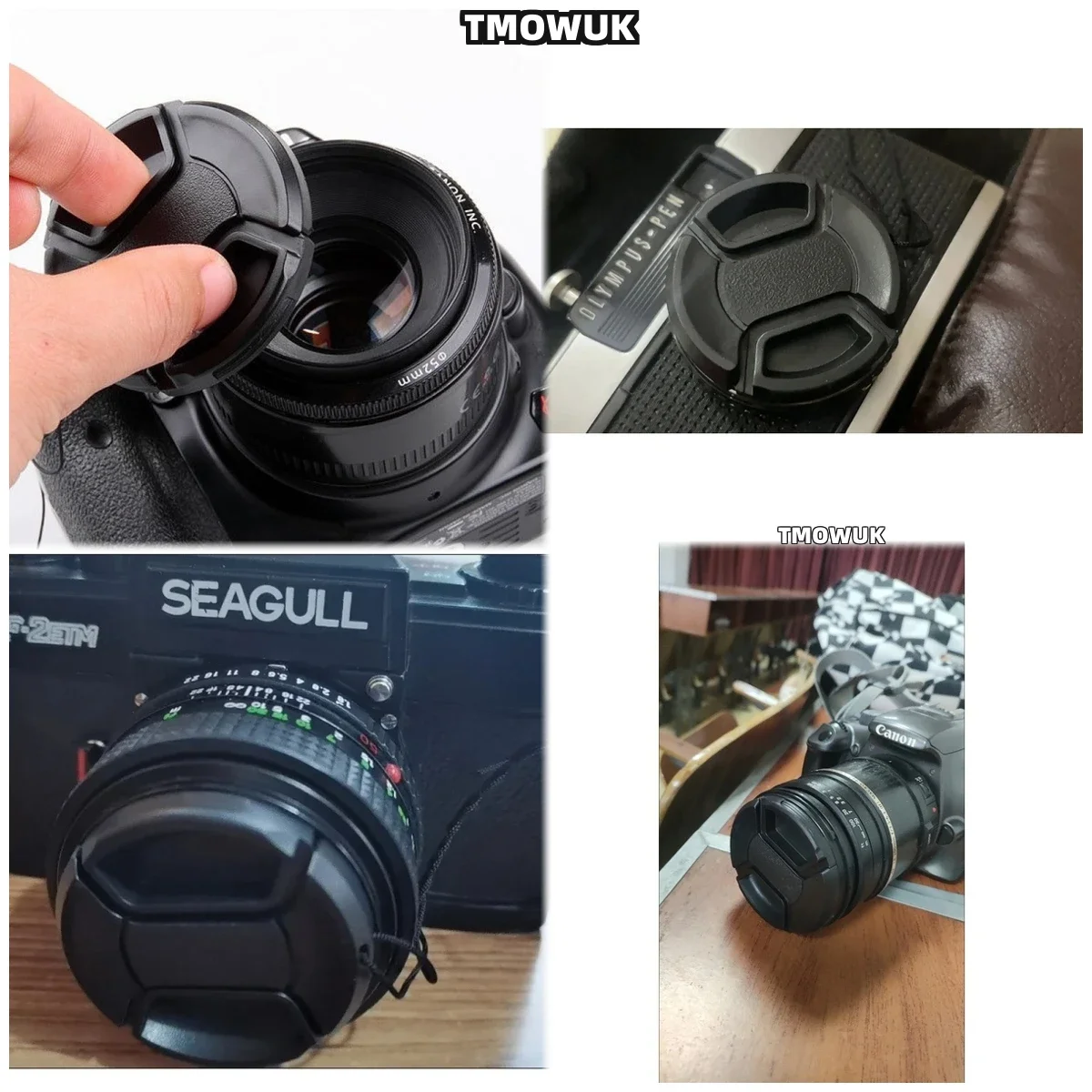 For FUJIFILM X-M5 X-T3 X-Pro4 X-A5 X-H1 X-E5 X-T70 X-T4 X-T100 X-T30 Mark II Camera Lens Cap Protective Cover Center Pinch Snap-