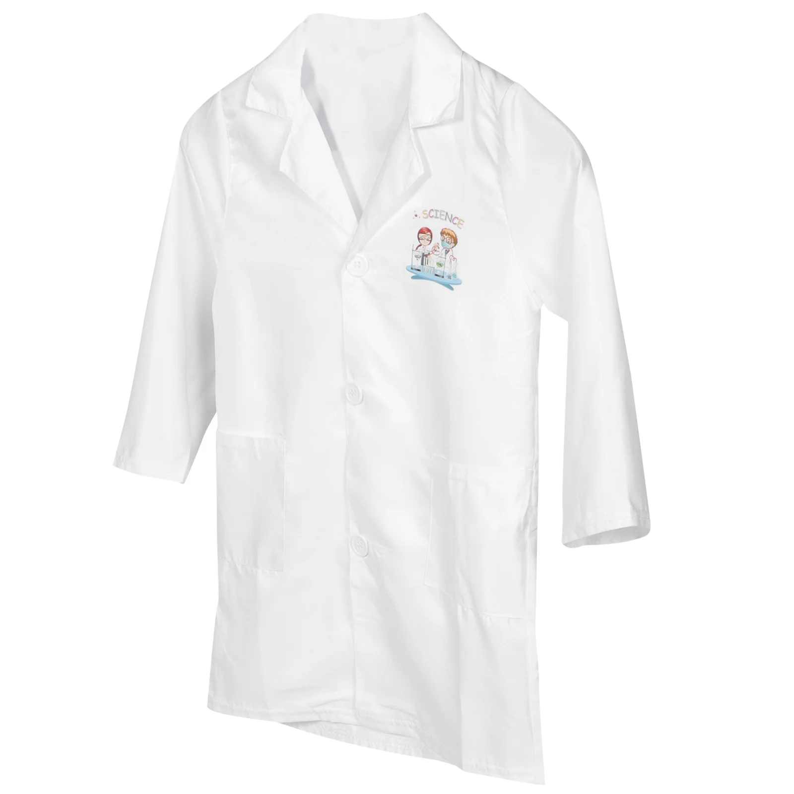 Ragazza Halloween Decorativa Camice da laboratorio per bambini Costume in poliestere bianco Lavabile Scienziato Vestiti Ragazzi Trench per bambini