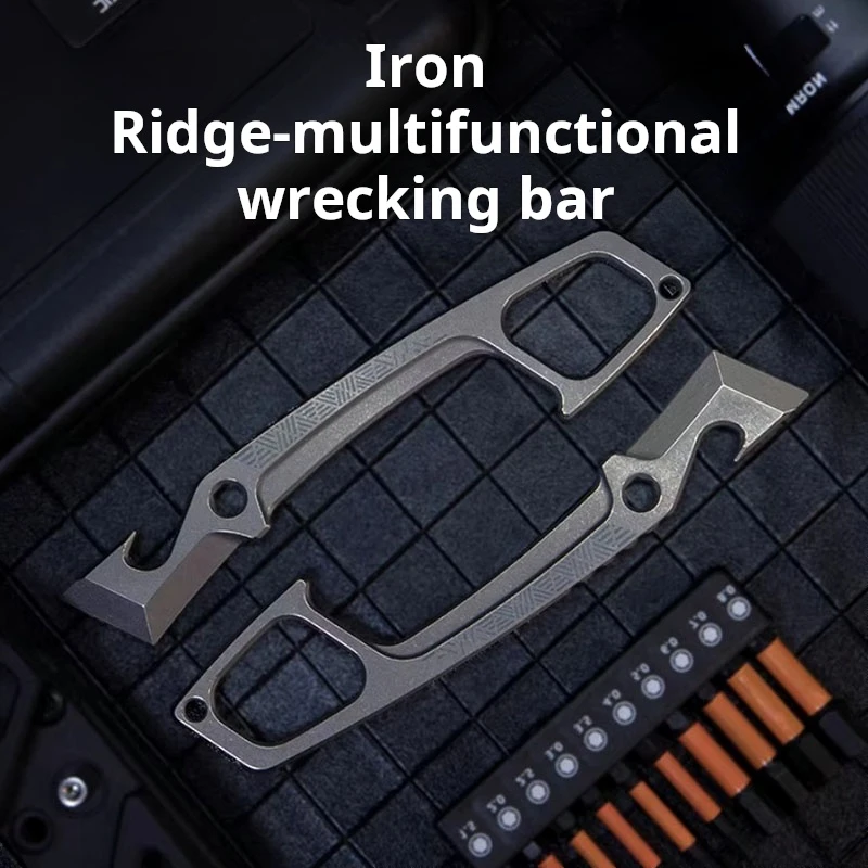 Multifunctional Crowbar EDC Titanium Alloy CT4 Bottle opener screwdriver Play emergency decompression