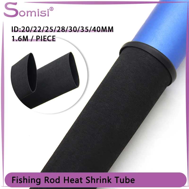 

Non Slip Heat Shrink Tube Solid Color 1.6m/Piece Anti-slip Insulation Sleeve 20/22/25/28/30/35/40mm Waterproof Fishing Rod Wrap