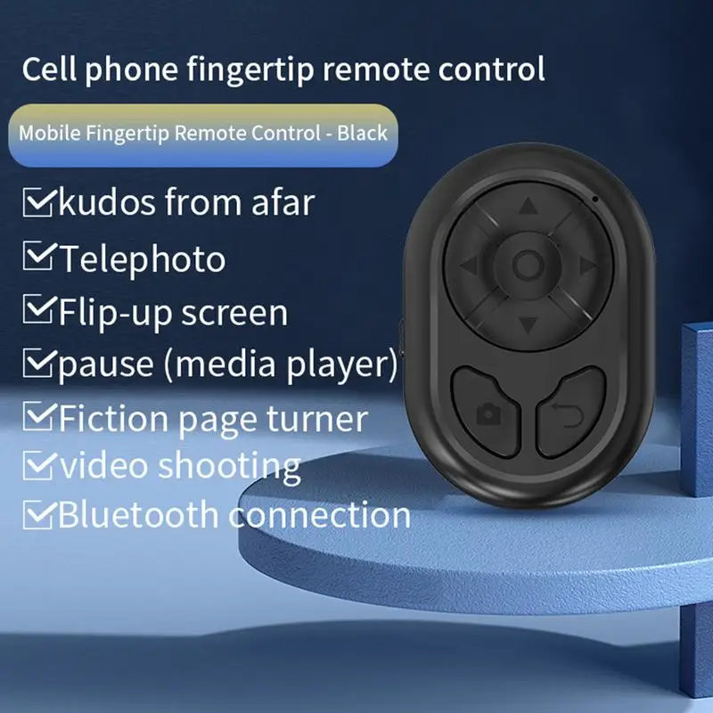 Remote Control with Page Turner for TIK Tok & iPad Kindle Client, Bluetooth Remote Selfie Clicker for Photos & Videos