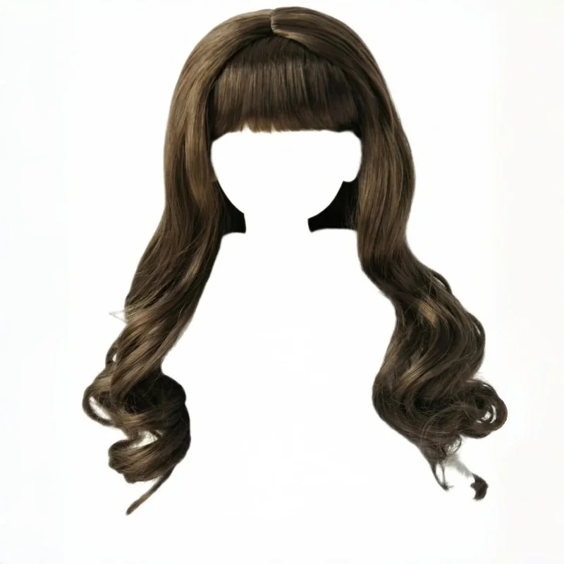 

JD298 Synthetic Mohair Doll Wig 1/6 1/4 1/3 Scale Long Wave Full Bangs BJD Hair 6-7inch 7-8inch 8-9inch Doll Accessories