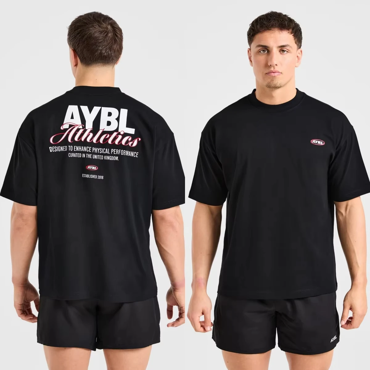 2026 Athletics Script Oversized Fashion GYM Fitness Sports Brand T-Shirt Cotton Graphic Tee Men Women Summer Streetwear