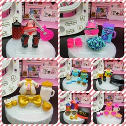 LOL doll accessories set doll doll DIY accessories including doll clothes, shoes, glasses, milk bottle accessories