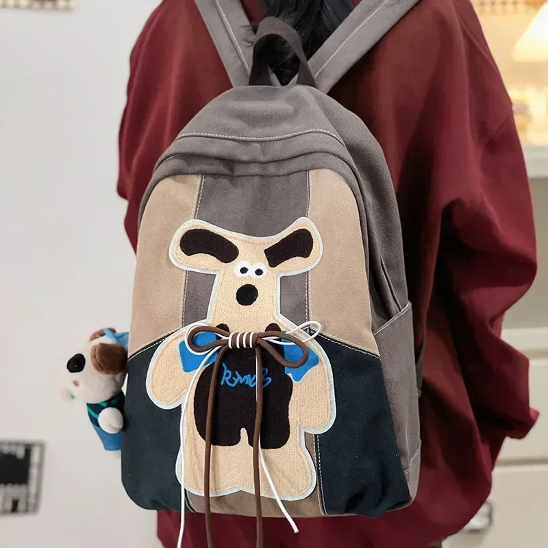 Mochila escolar Snoopy para mujer Y2K, creativa, loca, bonita mochila de estudiante de dibujos animados, bolso de hombro