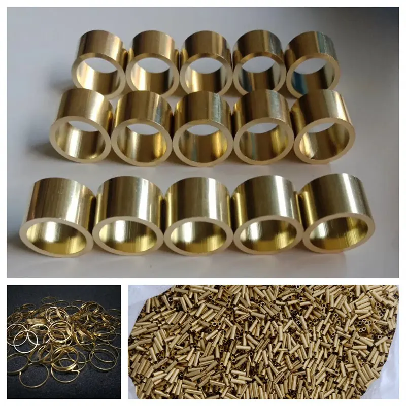10Pcs Brass Bushing Brass Sleeve Hollow Brass Tube  ID 20mm 22mm 23mm 24mm 26mm 27mm 28mm 30mm 33mm 36mm 38mm DIY