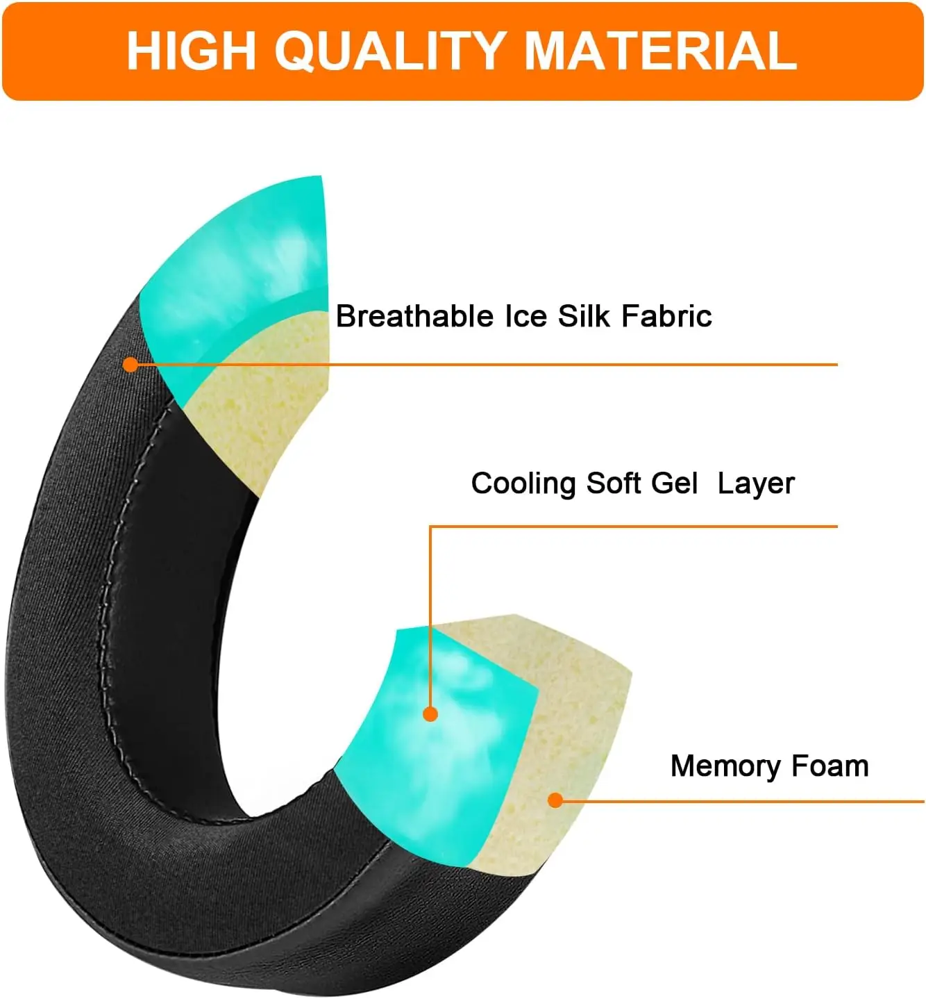 Corsair pirate ship HS70 Pro cooling gel, memory foam ear pad for Corsair pirate ship HS70 HS60 HS50 Pro game headphone ear pad
