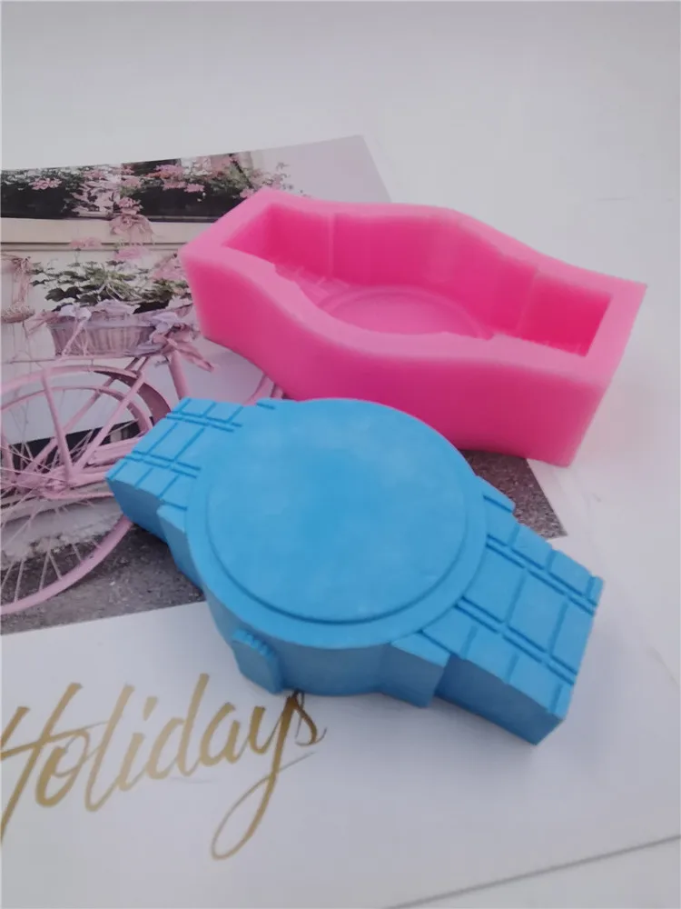 3D Watch Silicone Mold for Father Day Soap Molds Gift DIY Soap Wax Melt Molds Decorating Chocolate Cake Resin Craft Mould