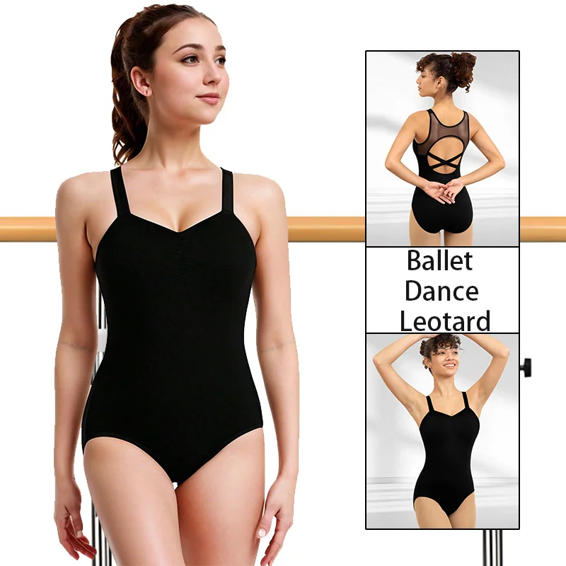 Camisola sin Mangas para Mujer, Leotardo de Ballet para Danza y Gimnasia, Top Deportivo con Forro Suave, Ropa de Ballet