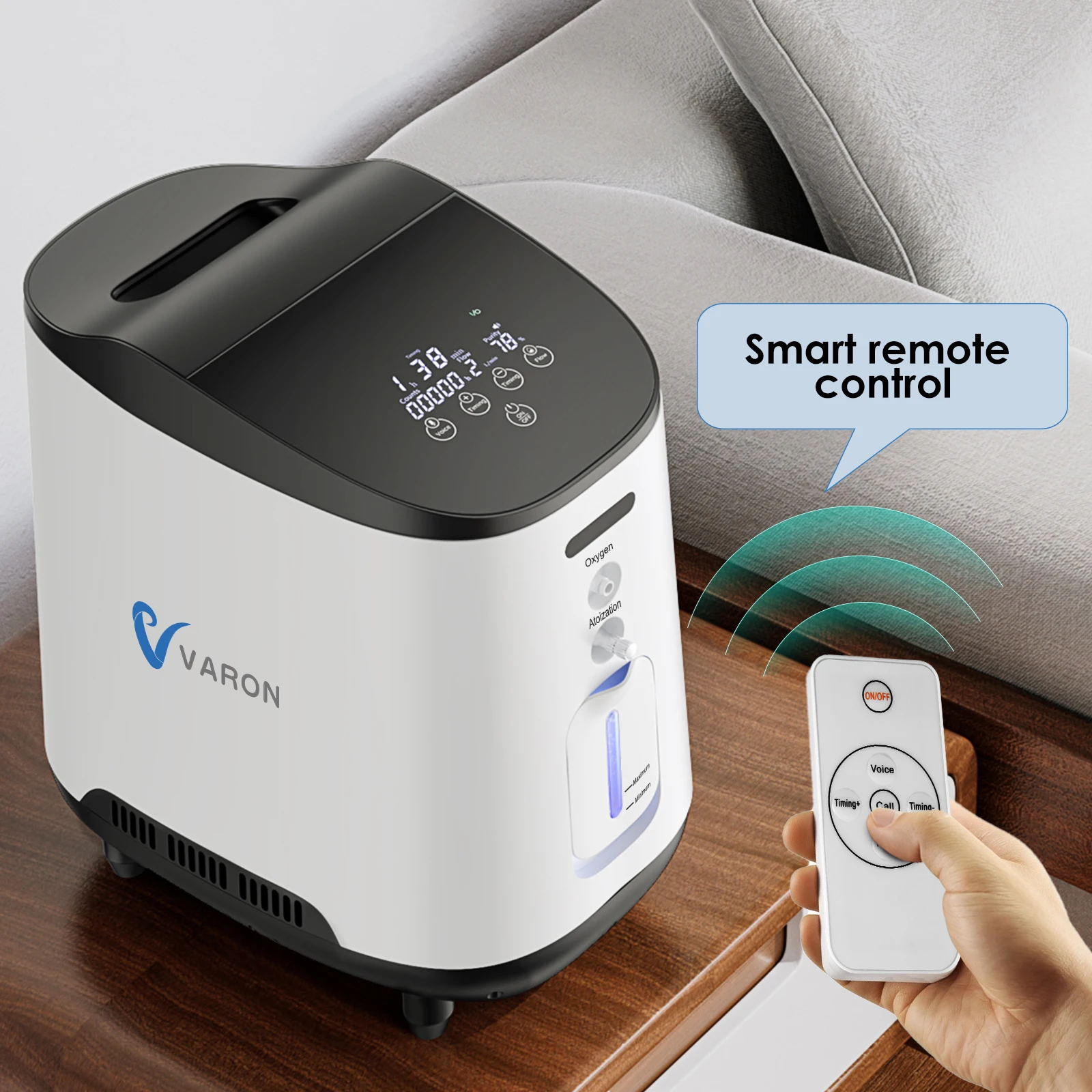VARON Y-105W Oxy-gen Making Machine Oxy-gen Capacitor 1-7L/min Oxy-gen Concentrator Generator For Elderly Pregnant Woman
