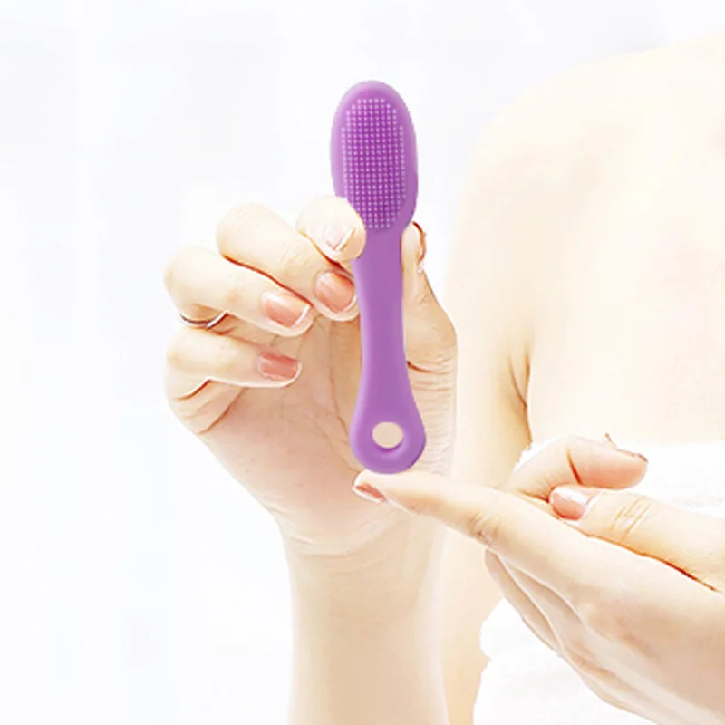 Nasal silicone nose brush for cleaning pores, facial wash brush with soft bristles, facial cleanser brush with soft finger cots,