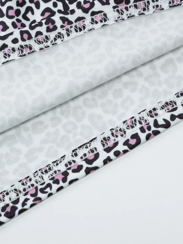 ピンクボム スパイシーガール トレンディ ミレニアム Y2K セット ストラップトップまたはスカート スウィートガール レオパードプリント INS 着痩せファッショナブルな衣装