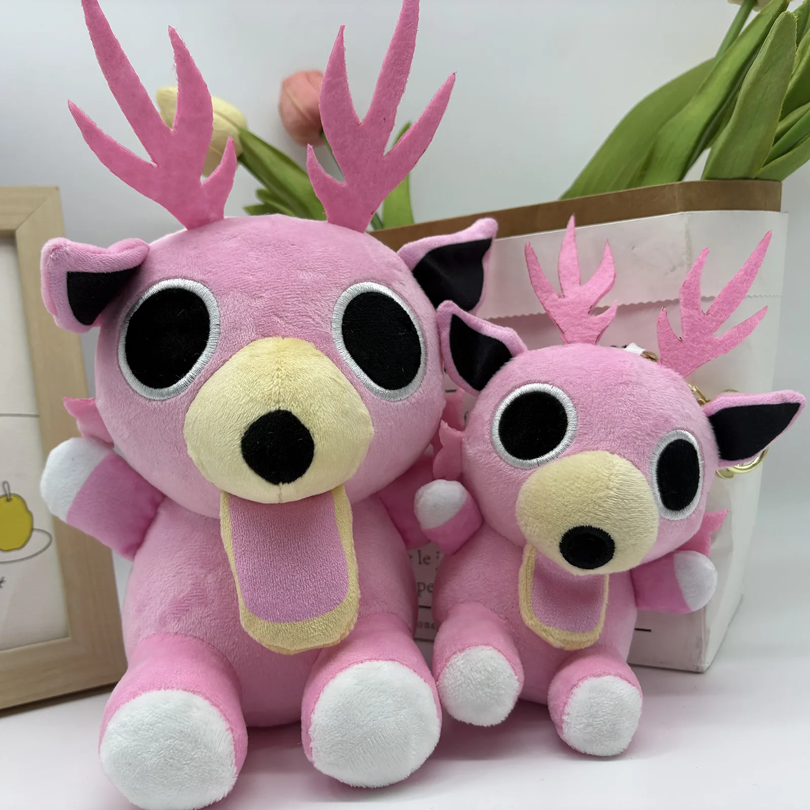 

NEW 99 Nights In The Forest DEER Plush Cartoon Baby Deer Keychain Plushie Doll Game Peripherals Bag Stuffed Decor Toy Fans Gift