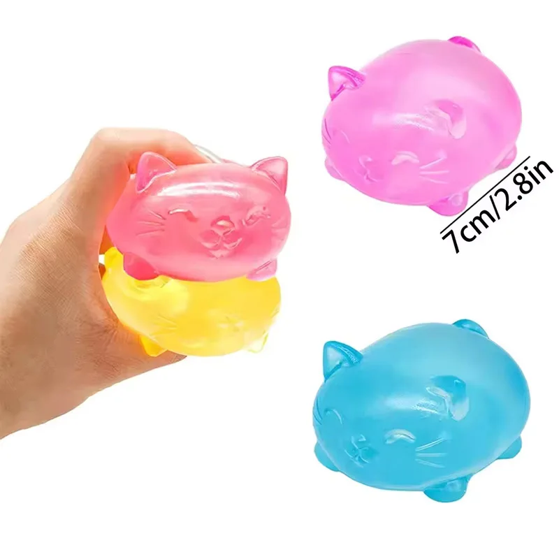 Mini Cute Cat Maltose Squishy Decompression Toy Non Stick Non-toxic Fun Toy Pressure Relief Tool For Adults and Students