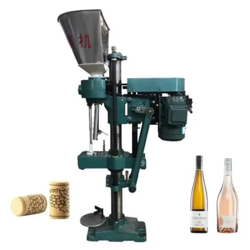 New Semi-Automatic High Productivity Cork Pressing Machine Tabletop Wine Bottle Caps Crown Champagne Corking Injection Metal