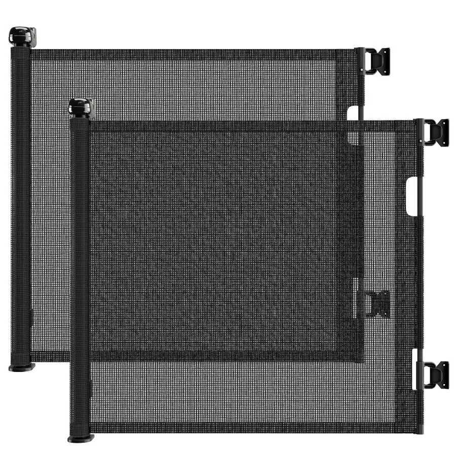 

2Pack Retractable Baby Gate Mesh Dog Gate for Doorways Extends up to 55 Wide 33 Tall Child Safety Gate for Doorways Indoor Outd