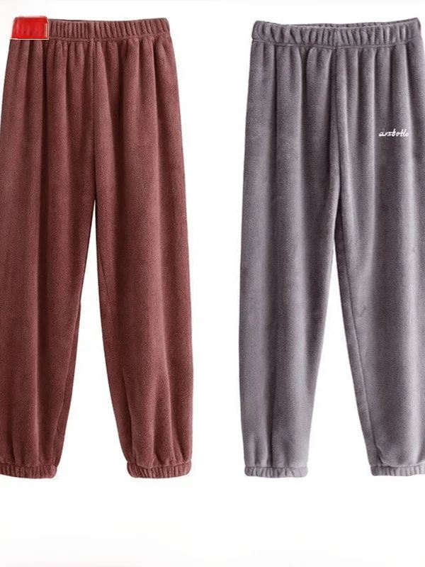 Pantalon paresseux Fce corail confortable taille haute pantalon Harlan neuf Points Thiened Fce automne hiver vêtements de maison pantalon tendance pour femmes...