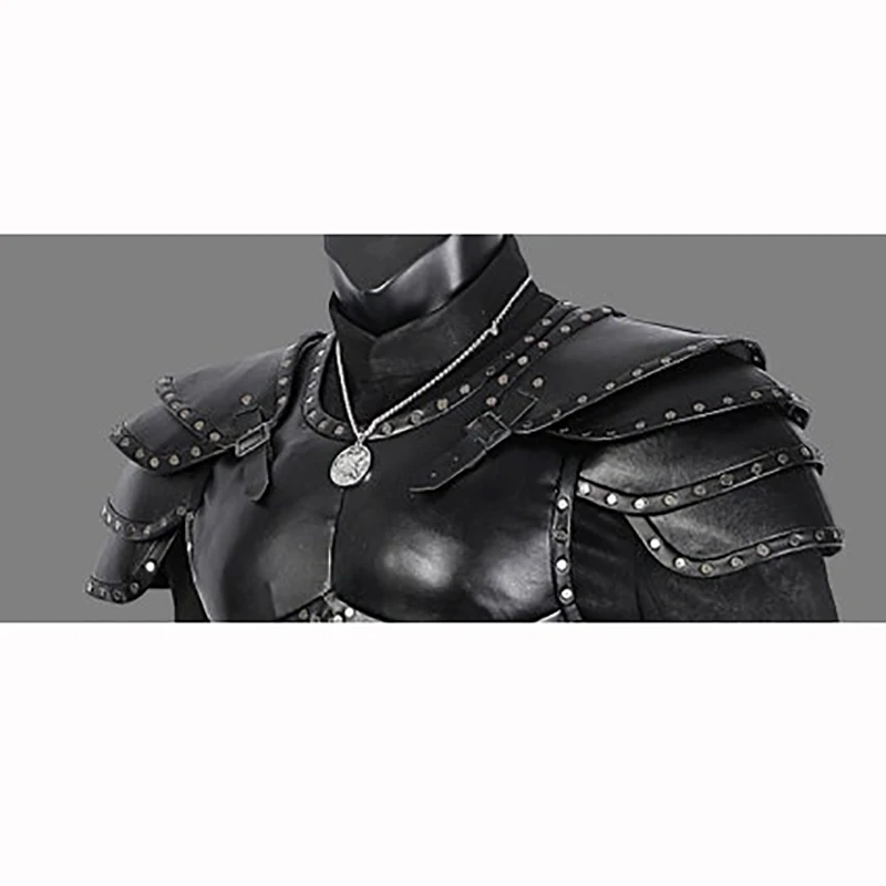 Medieval Viking Pirate Shoulder Armor Gladiator Knight Warrior Pauldrons Gothic Steampunk PU Leather Armour Cosplay Costume LARP