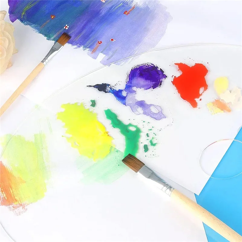 アクリルペイントパレット 3/6 個クリアペイントトレイパレット、簡単に掃除できるノンスティックアーティストツール、油水彩工芸用