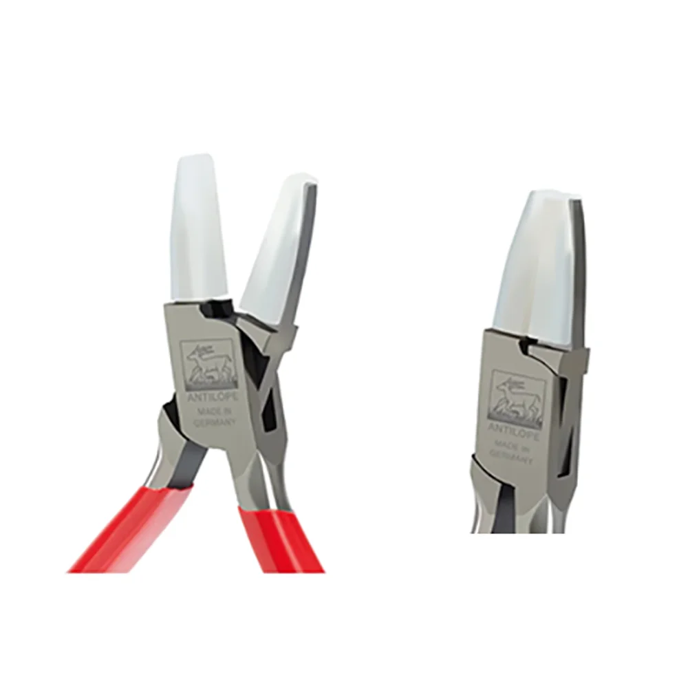 ANTILOPE 140mm Flat Nose Plier with Plastic Jaws Prevent Scratching for Jewelry Precise Gripping Bending Shaping