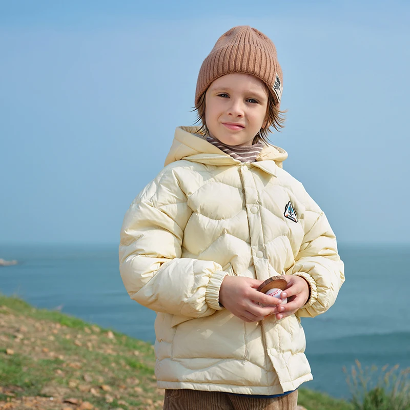 Dave Bella Boys Down Parka Thicken Hooded Jacket for Children Winter Warm Down Coats  Windproof Outwear Clothes DK4236994 ﻿