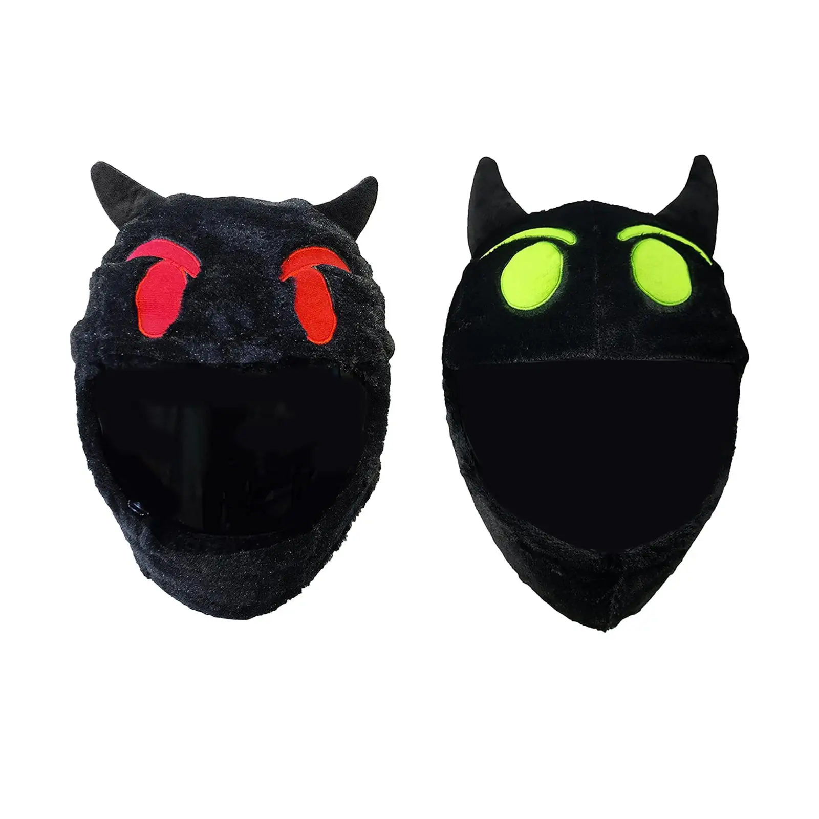 

Teufel motorcycle helmet cover, cute windproof decorative plush
