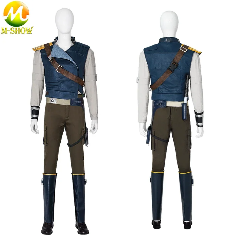 

Mens Fallen Order Survivor Cal Kestis Costume Black Knight Cosplay Outfits Halloween Suit