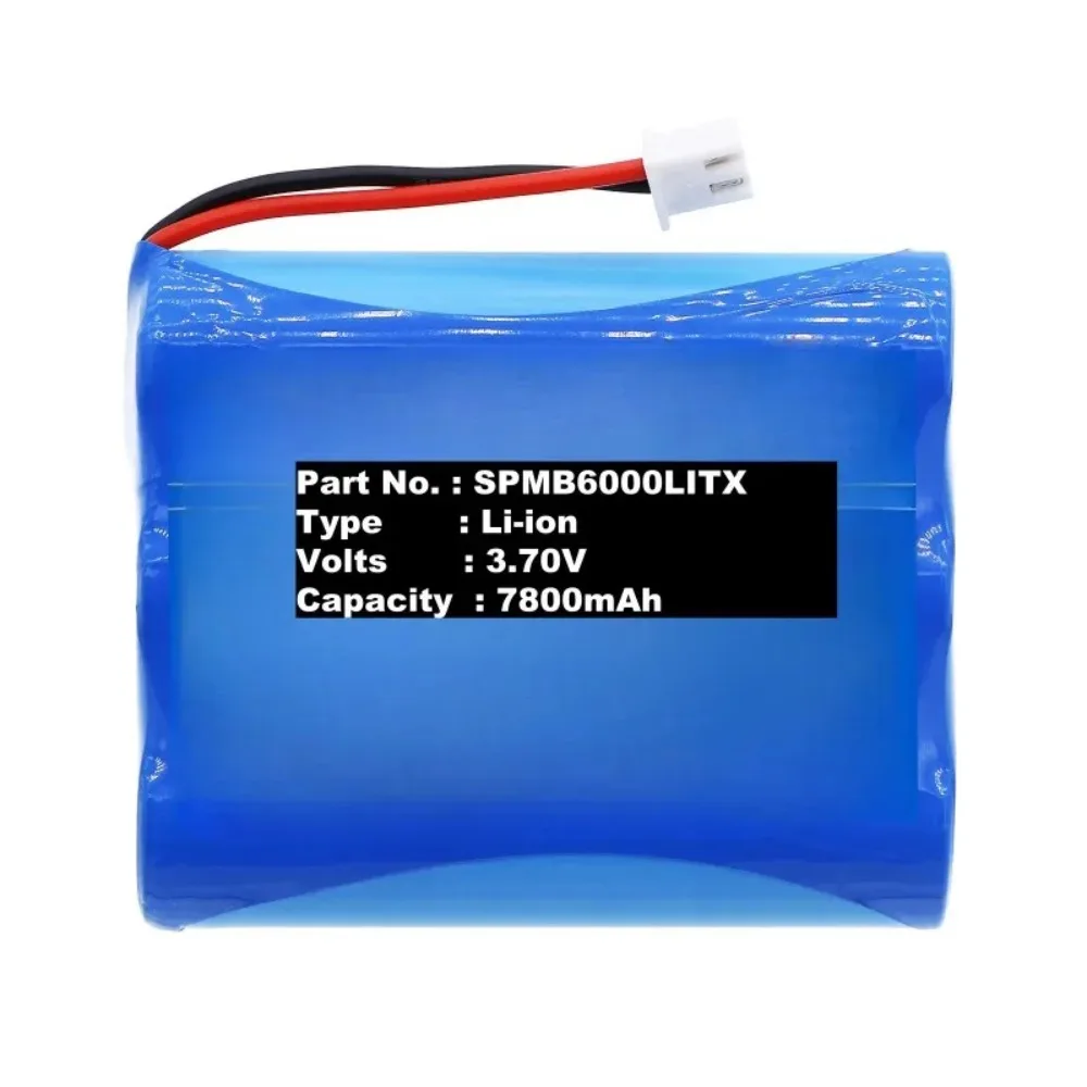 7800mAh Large Capacity Blue  Li-ion Battery SPMB6000LITX Compatible With Spektrum iX12 NX6 NX8 RC Radio Transmitter Accessories