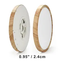 LVL LED Ceiling Light Wood Grain & White 3 in 1 Lighting Colors Home Lighting Kitchen Bedroom Bathroom Round Flush Ceiling Lamp 3