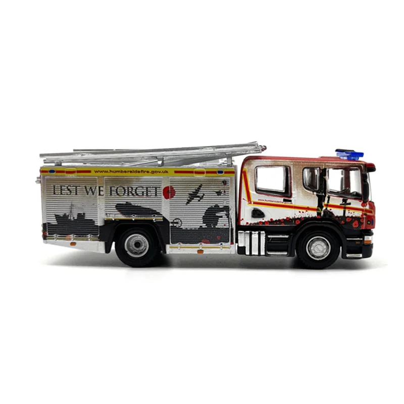 1:76 Scale Diecast Alloy CP31 Fire Truck Ambulance Model Nostalgia Classic Adult Toy Collectible Gift Souvenir Static Display