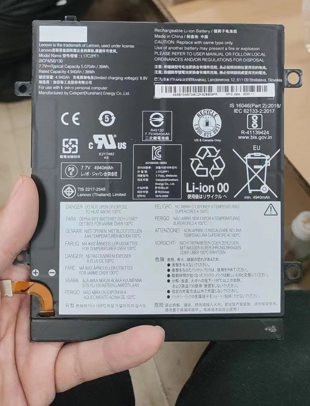 

NEW Original Battery L17L2PF3 L17M2PF3 L17S2PF3 L17D2PF2 L17C2PF1 For Lenovo IdeaPad D330 D330-10IGL D330-10IGM