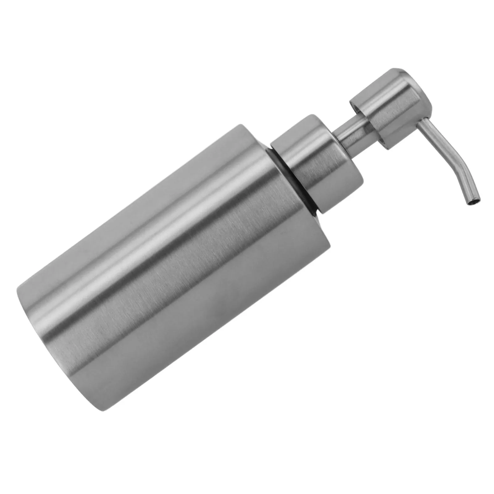 

Дозатор для мыла с насосом из нержавеющей стали 304, с большой отверстием, съемная верхняя часть, подходит для раковины в ванной и кухонного жидкого мыла