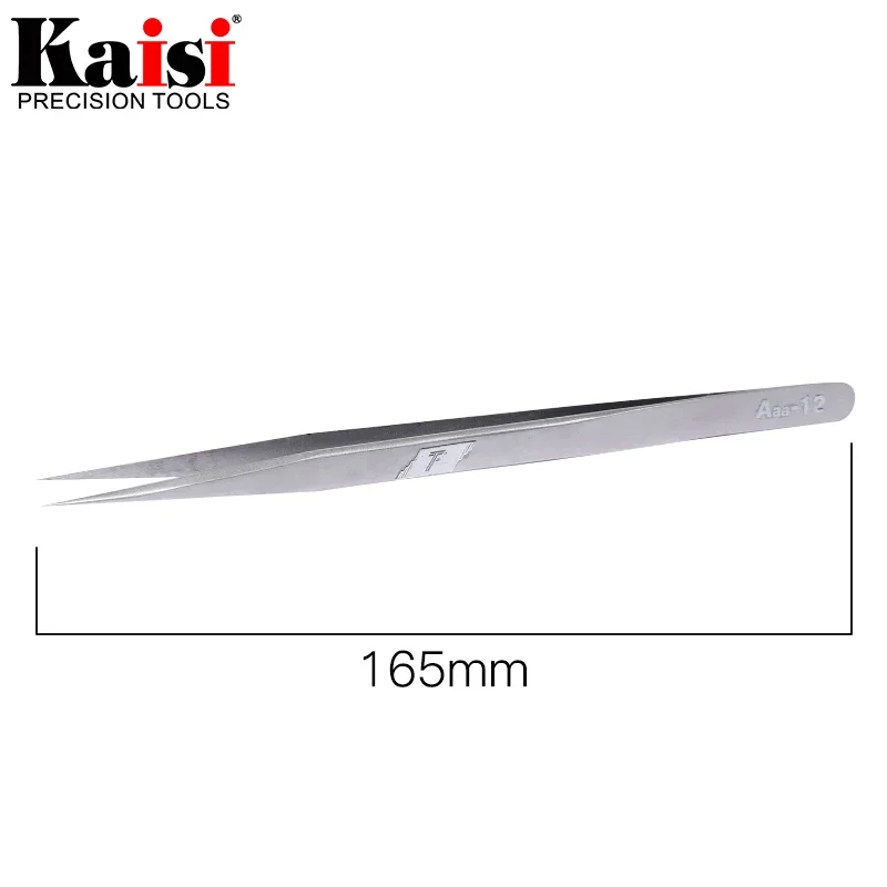 kaisi AAA-12 AAA-14 AAA-14W Tweezers Industrial Precision Maintenance Repair Curved Straight Tip Tweezer Phone Repair Tools Set