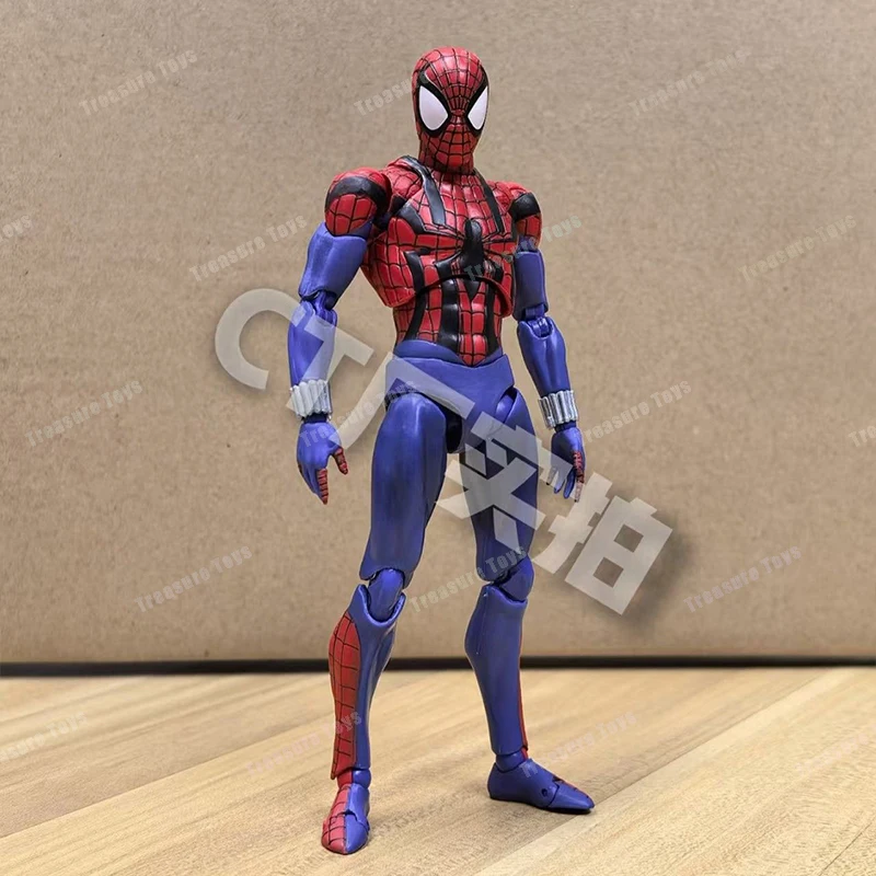 ในสต็อกCtของเล่นSpiderman Mafex 143 Ben Reillyการ์ตูนVer The Amazing Spider-ManอะนิเมะAction Figure Figurineของขวัญที่กําหนดเองของเล่น