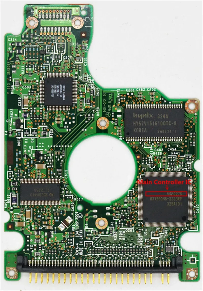Hitachi HDD PCB 320 36H6062 01 , 110 36H6062 01 / Main control chip: 50P0278 / White Label : 07N9085,07N9084