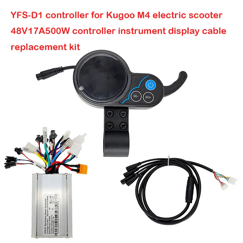 YFS-D1 controller for Kugoo M4 electric scooter 48V 17A 500W controller 6-pin instrument display cable replacement kit