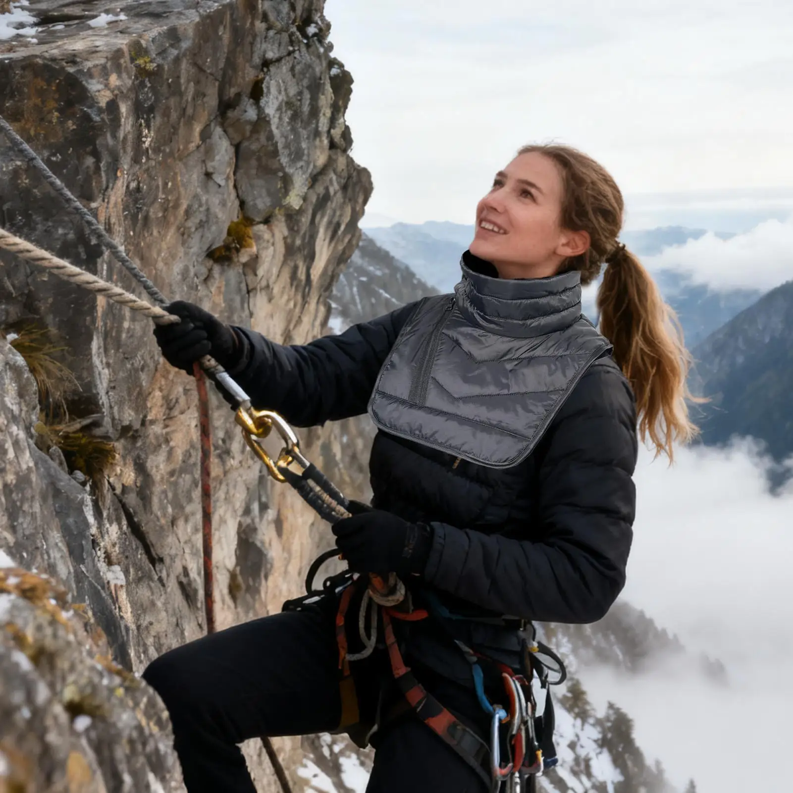 

Зимняя грелка для шеи, ветрозащитная застежка-молния, грелка для шеи, нагрудная повязка на зиму для катания на лыжах, рыбалки, бега, пешего туризма на открытом воздухе