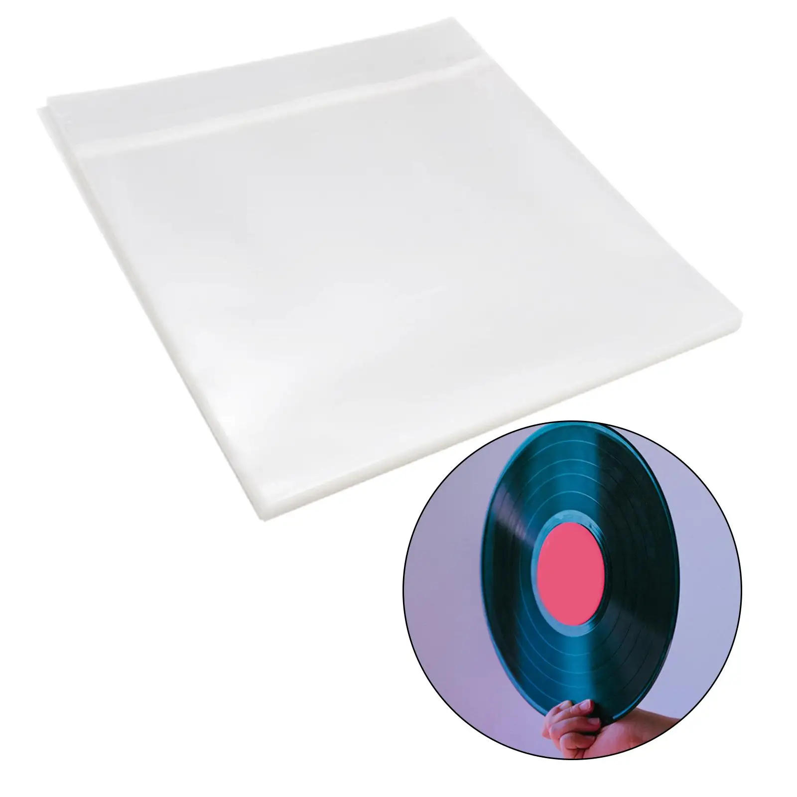 Plastic Vinyl Record Outer Sleeve Covers Clear 12 Inch Anti Static Protective Bags for Turntable Album Storage Replacement