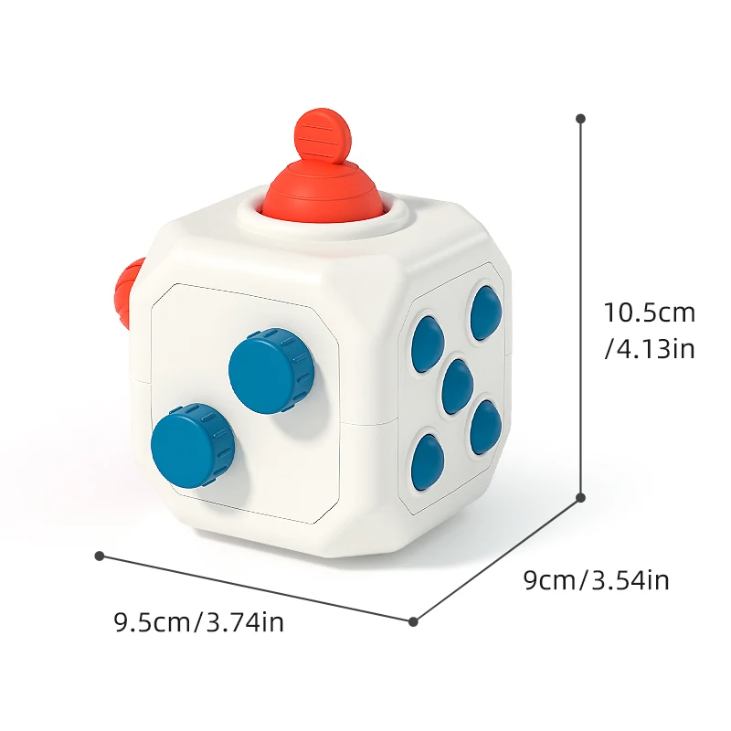 ストレス解消、自閉症、不安緩和のための無地のストレス解消ダイス、大人と子供のための指先遊びストレス解消おもちゃ