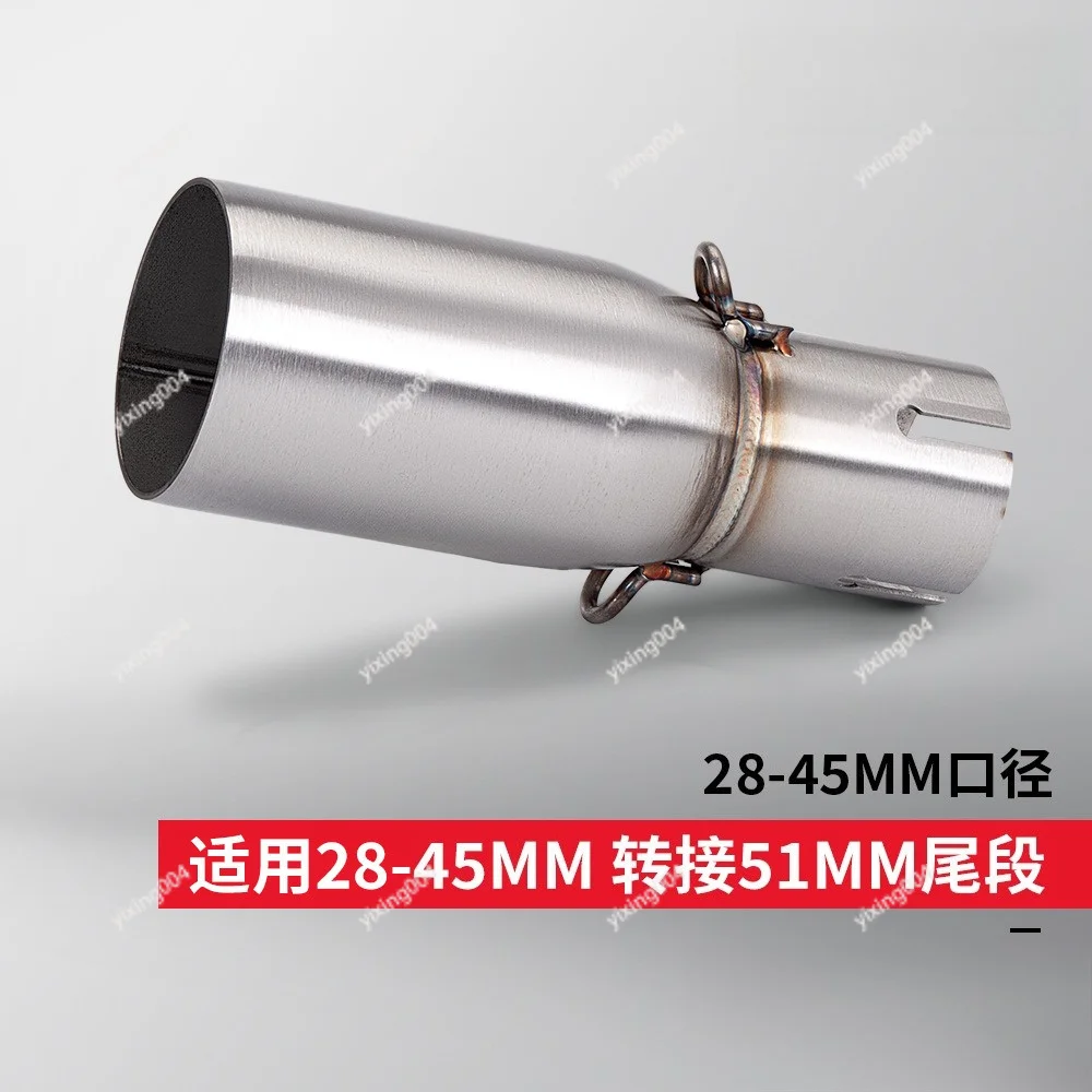 Motorcycle Mid Exhaust Link Pipe 28-45mm To 51mm Adapter Slip On No Damage Installation