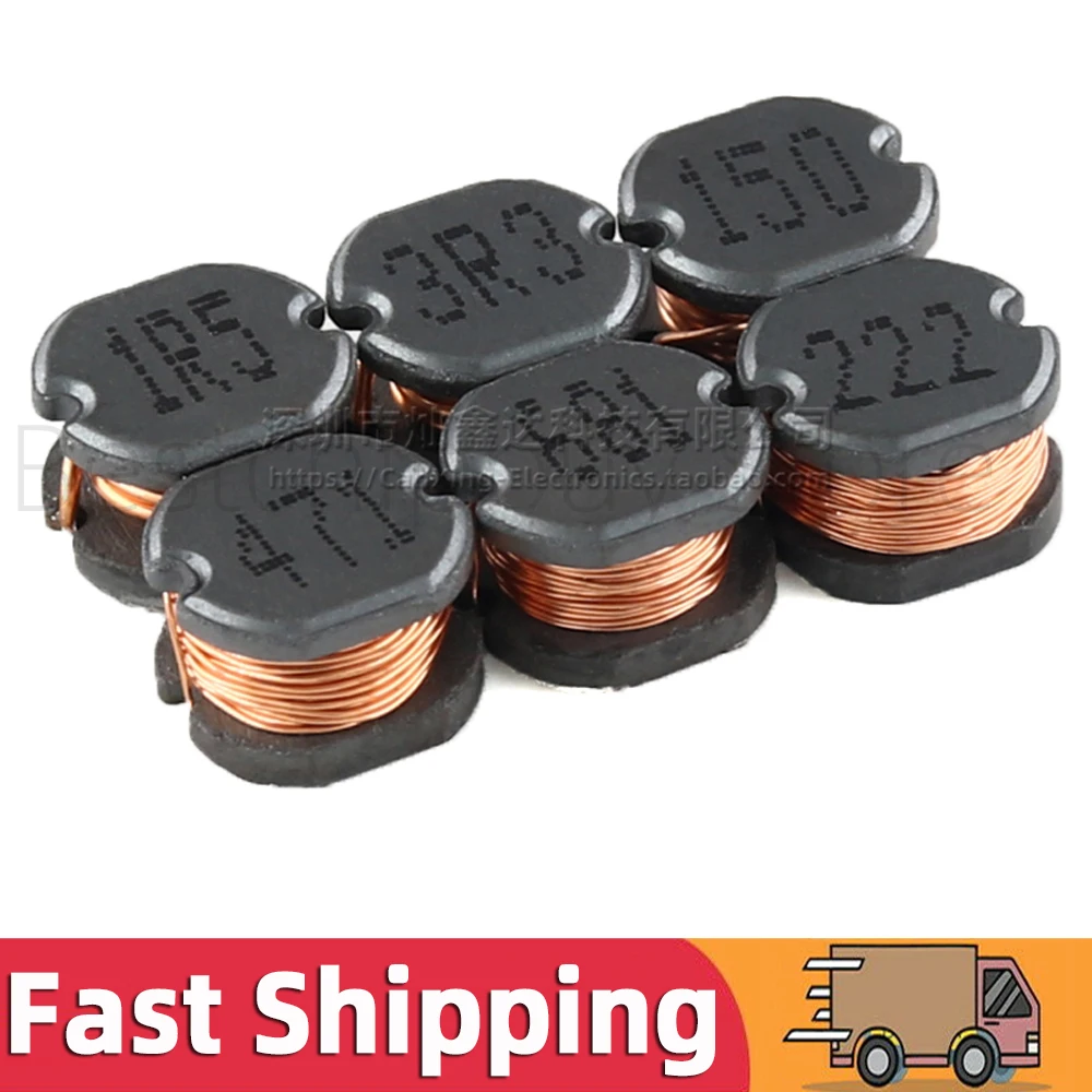 10pcs CD75  SMD Patch Power Inductor Winding Inductance 7mmx7mmx5mm 1uH 10uH 22uH 33uH 100uH 150uH 220uH 470uH 680uH 1mH 2.2mH