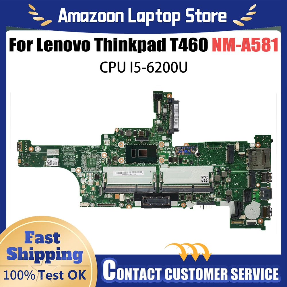 

For LENOVO Thinkpad T460 Laptop Motherboard NM-A581 01AW320 01AW336 01AW344 i3 i5 i7 6th Gen Mainboard Tested OK